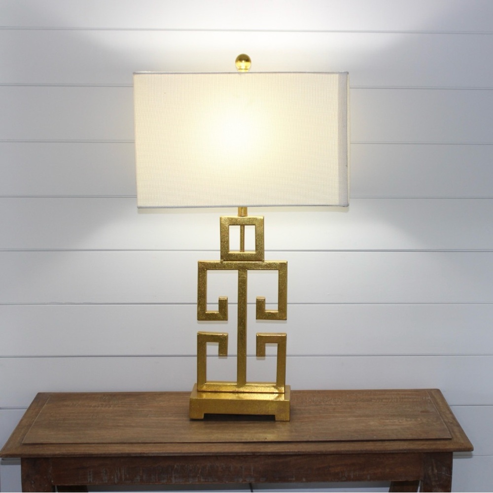 Safavieh Gold Geometric Lamp
